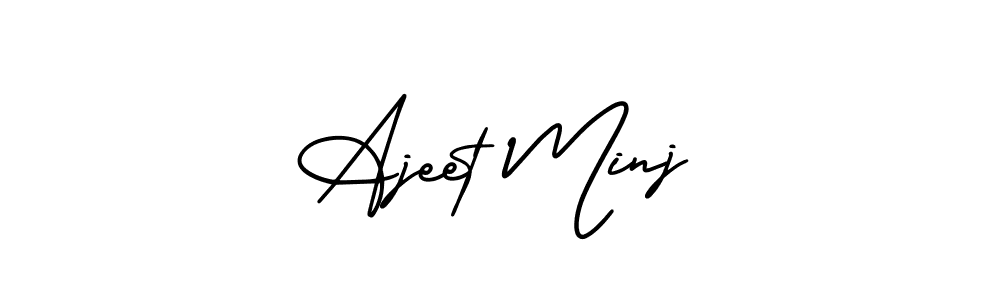 Make a short Ajeet Minj signature style. Manage your documents anywhere anytime using AmerikaSignatureDemo-Regular. Create and add eSignatures, submit forms, share and send files easily. Ajeet Minj signature style 3 images and pictures png