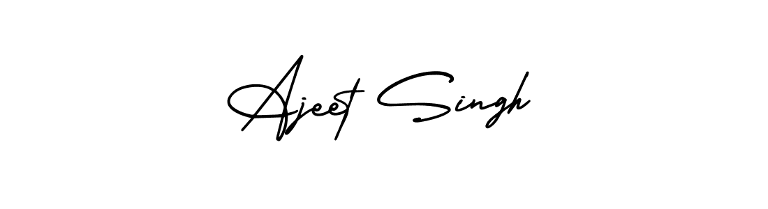 Create a beautiful signature design for name Ajeet Singh. With this signature (AmerikaSignatureDemo-Regular) fonts, you can make a handwritten signature for free. Ajeet Singh signature style 3 images and pictures png