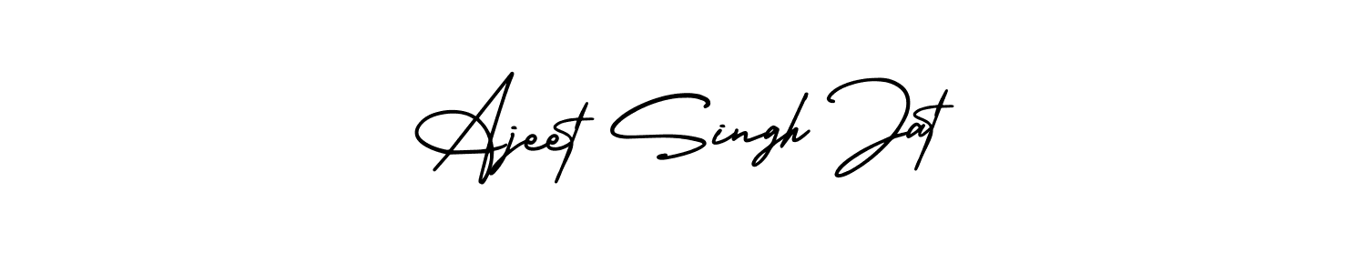 Use a signature maker to create a handwritten signature online. With this signature software, you can design (AmerikaSignatureDemo-Regular) your own signature for name Ajeet Singh Jat. Ajeet Singh Jat signature style 3 images and pictures png