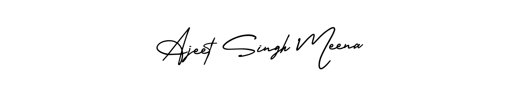 Use a signature maker to create a handwritten signature online. With this signature software, you can design (AmerikaSignatureDemo-Regular) your own signature for name Ajeet Singh Meena. Ajeet Singh Meena signature style 3 images and pictures png