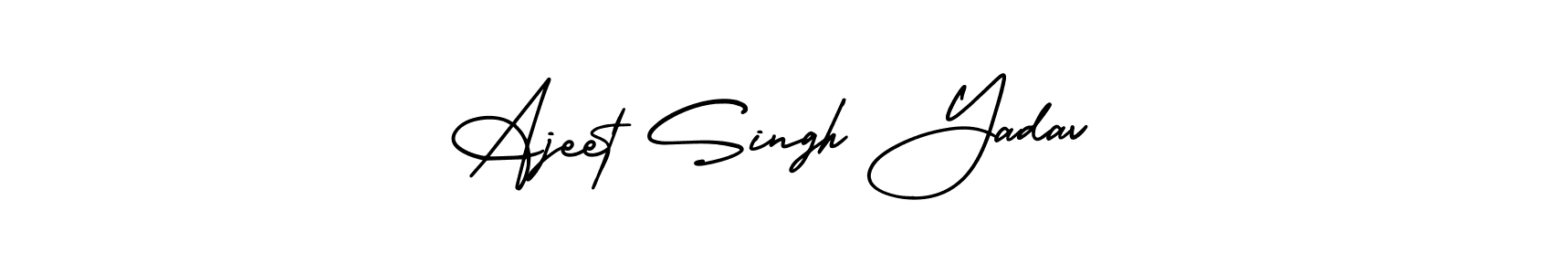 The best way (AmerikaSignatureDemo-Regular) to make a short signature is to pick only two or three words in your name. The name Ajeet Singh Yadav include a total of six letters. For converting this name. Ajeet Singh Yadav signature style 3 images and pictures png