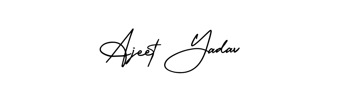 How to make Ajeet Yadav signature? AmerikaSignatureDemo-Regular is a professional autograph style. Create handwritten signature for Ajeet Yadav name. Ajeet Yadav signature style 3 images and pictures png