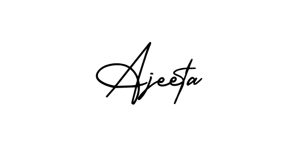 Design your own signature with our free online signature maker. With this signature software, you can create a handwritten (AmerikaSignatureDemo-Regular) signature for name Ajeeta. Ajeeta signature style 3 images and pictures png