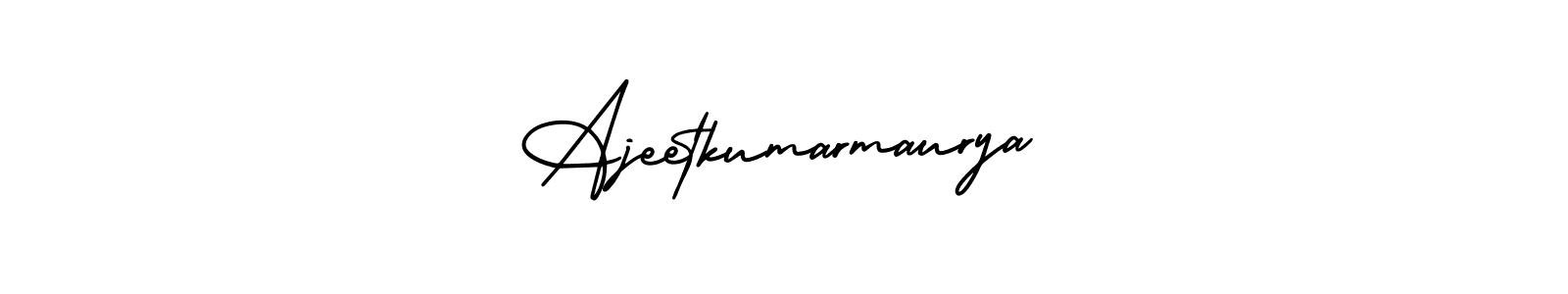 This is the best signature style for the Ajeetkumarmaurya name. Also you like these signature font (AmerikaSignatureDemo-Regular). Mix name signature. Ajeetkumarmaurya signature style 3 images and pictures png