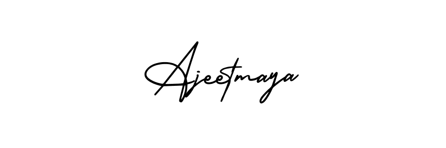 How to Draw Ajeetmaya signature style? AmerikaSignatureDemo-Regular is a latest design signature styles for name Ajeetmaya. Ajeetmaya signature style 3 images and pictures png