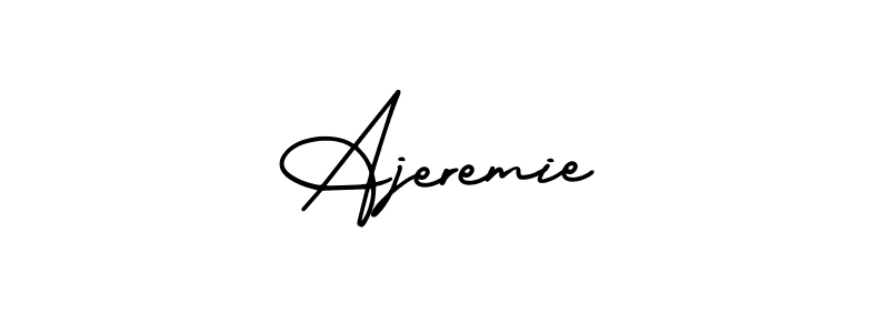 if you are searching for the best signature style for your name Ajeremie. so please give up your signature search. here we have designed multiple signature styles  using AmerikaSignatureDemo-Regular. Ajeremie signature style 3 images and pictures png
