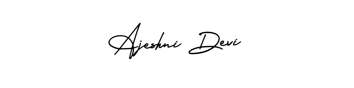 if you are searching for the best signature style for your name Ajeshni Devi. so please give up your signature search. here we have designed multiple signature styles  using AmerikaSignatureDemo-Regular. Ajeshni Devi signature style 3 images and pictures png