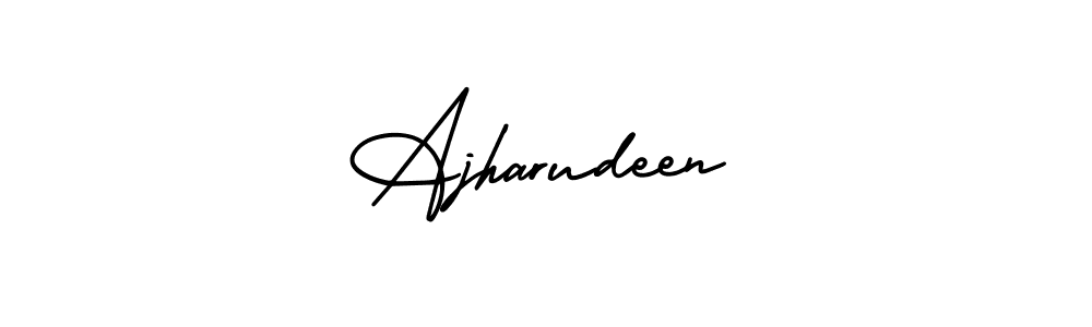 Make a beautiful signature design for name Ajharudeen. With this signature (AmerikaSignatureDemo-Regular) style, you can create a handwritten signature for free. Ajharudeen signature style 3 images and pictures png