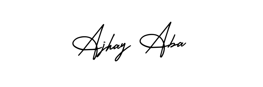 Similarly AmerikaSignatureDemo-Regular is the best handwritten signature design. Signature creator online .You can use it as an online autograph creator for name Ajhay Aba. Ajhay Aba signature style 3 images and pictures png