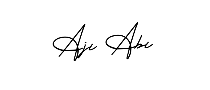 Create a beautiful signature design for name Aji Abi. With this signature (AmerikaSignatureDemo-Regular) fonts, you can make a handwritten signature for free. Aji Abi signature style 3 images and pictures png