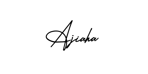 Make a beautiful signature design for name Ajiaha. With this signature (AmerikaSignatureDemo-Regular) style, you can create a handwritten signature for free. Ajiaha signature style 3 images and pictures png