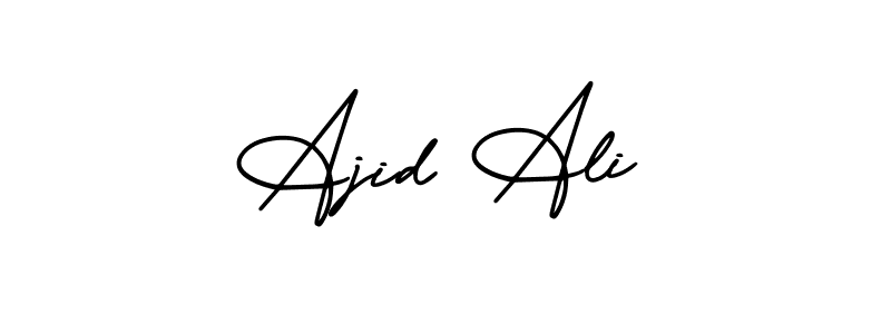 You should practise on your own different ways (AmerikaSignatureDemo-Regular) to write your name (Ajid Ali) in signature. don't let someone else do it for you. Ajid Ali signature style 3 images and pictures png
