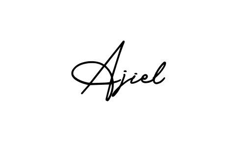 How to Draw Ajiel signature style? AmerikaSignatureDemo-Regular is a latest design signature styles for name Ajiel. Ajiel signature style 3 images and pictures png