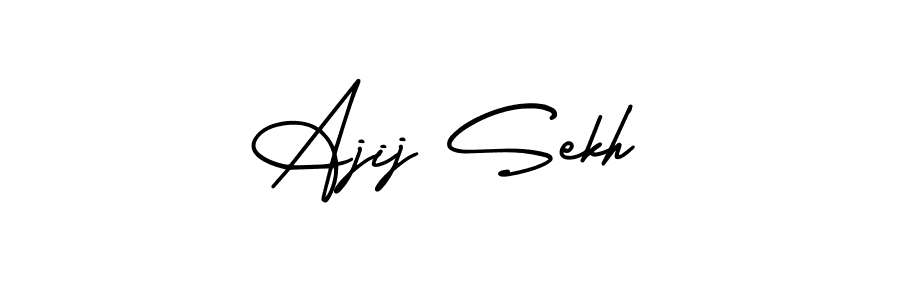 Also You can easily find your signature by using the search form. We will create Ajij Sekh name handwritten signature images for you free of cost using AmerikaSignatureDemo-Regular sign style. Ajij Sekh signature style 3 images and pictures png