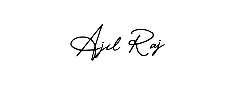 Use a signature maker to create a handwritten signature online. With this signature software, you can design (AmerikaSignatureDemo-Regular) your own signature for name Ajil Raj. Ajil Raj signature style 3 images and pictures png