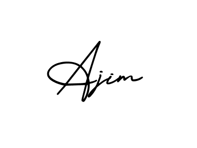 Use a signature maker to create a handwritten signature online. With this signature software, you can design (AmerikaSignatureDemo-Regular) your own signature for name Ajim. Ajim signature style 3 images and pictures png