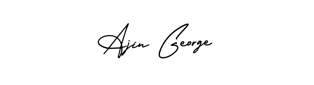 Make a beautiful signature design for name Ajin George. With this signature (AmerikaSignatureDemo-Regular) style, you can create a handwritten signature for free. Ajin George signature style 3 images and pictures png