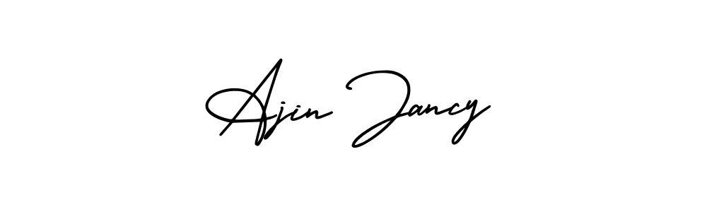 Use a signature maker to create a handwritten signature online. With this signature software, you can design (AmerikaSignatureDemo-Regular) your own signature for name Ajin Jancy. Ajin Jancy signature style 3 images and pictures png