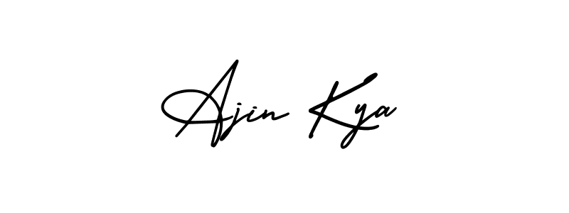 Create a beautiful signature design for name Ajin Kya. With this signature (AmerikaSignatureDemo-Regular) fonts, you can make a handwritten signature for free. Ajin Kya signature style 3 images and pictures png