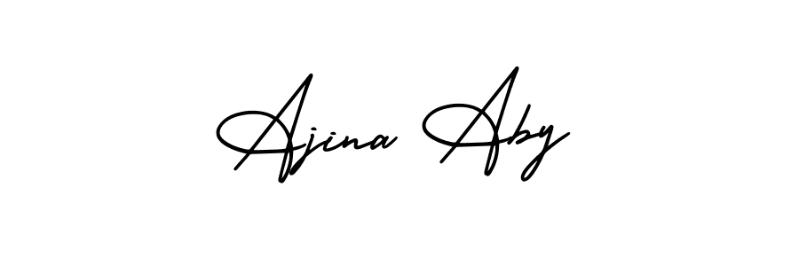 Best and Professional Signature Style for Ajina Aby. AmerikaSignatureDemo-Regular Best Signature Style Collection. Ajina Aby signature style 3 images and pictures png