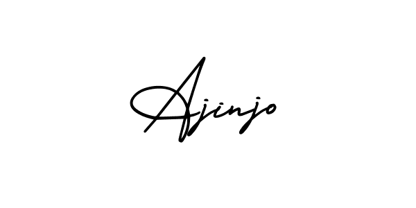 Use a signature maker to create a handwritten signature online. With this signature software, you can design (AmerikaSignatureDemo-Regular) your own signature for name Ajinjo. Ajinjo signature style 3 images and pictures png