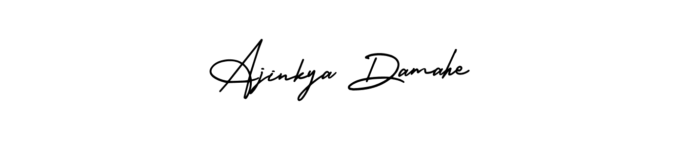 The best way (AmerikaSignatureDemo-Regular) to make a short signature is to pick only two or three words in your name. The name Ajinkya Damahe include a total of six letters. For converting this name. Ajinkya Damahe signature style 3 images and pictures png