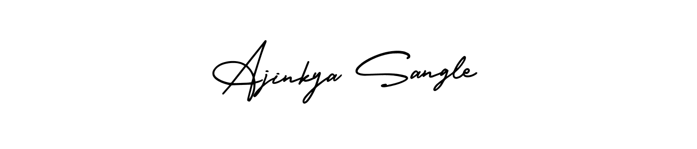 How to make Ajinkya Sangle name signature. Use AmerikaSignatureDemo-Regular style for creating short signs online. This is the latest handwritten sign. Ajinkya Sangle signature style 3 images and pictures png