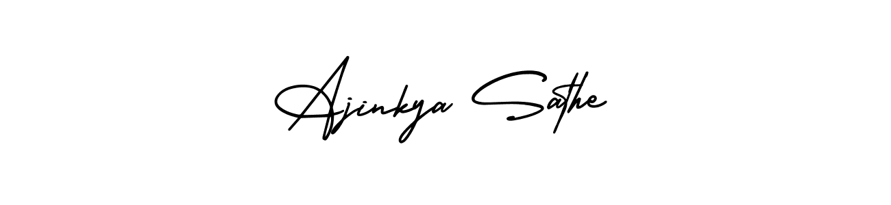 This is the best signature style for the Ajinkya Sathe name. Also you like these signature font (AmerikaSignatureDemo-Regular). Mix name signature. Ajinkya Sathe signature style 3 images and pictures png