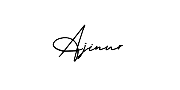 It looks lik you need a new signature style for name Ajinur. Design unique handwritten (AmerikaSignatureDemo-Regular) signature with our free signature maker in just a few clicks. Ajinur signature style 3 images and pictures png