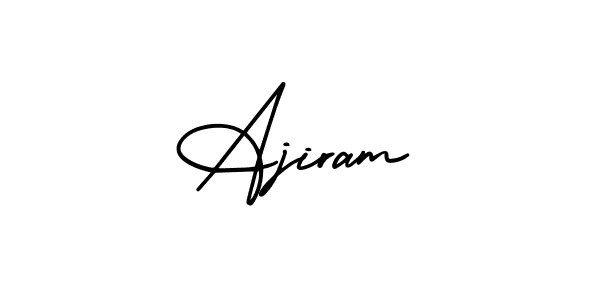 How to Draw Ajiram signature style? AmerikaSignatureDemo-Regular is a latest design signature styles for name Ajiram. Ajiram signature style 3 images and pictures png