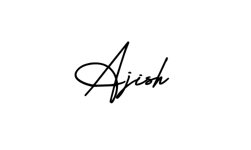 Use a signature maker to create a handwritten signature online. With this signature software, you can design (AmerikaSignatureDemo-Regular) your own signature for name Ajish. Ajish signature style 3 images and pictures png