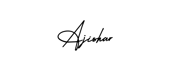 How to make Ajishar signature? AmerikaSignatureDemo-Regular is a professional autograph style. Create handwritten signature for Ajishar name. Ajishar signature style 3 images and pictures png
