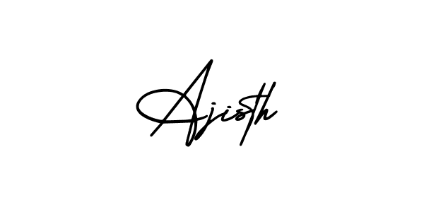 Ajisth stylish signature style. Best Handwritten Sign (AmerikaSignatureDemo-Regular) for my name. Handwritten Signature Collection Ideas for my name Ajisth. Ajisth signature style 3 images and pictures png