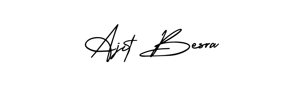 You should practise on your own different ways (AmerikaSignatureDemo-Regular) to write your name (Ajit Besra) in signature. don't let someone else do it for you. Ajit Besra signature style 3 images and pictures png