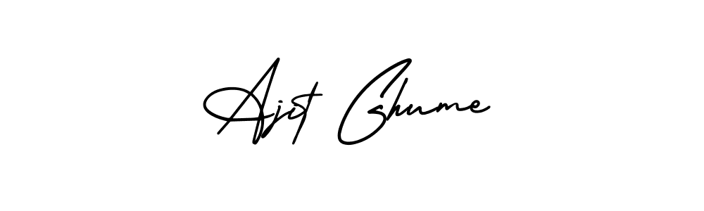 How to Draw Ajit Ghume signature style? AmerikaSignatureDemo-Regular is a latest design signature styles for name Ajit Ghume. Ajit Ghume signature style 3 images and pictures png