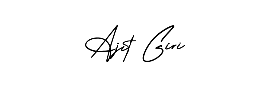 Create a beautiful signature design for name Ajit Giri. With this signature (AmerikaSignatureDemo-Regular) fonts, you can make a handwritten signature for free. Ajit Giri signature style 3 images and pictures png