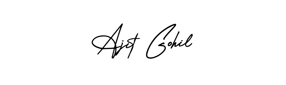 Make a beautiful signature design for name Ajit Gohil. Use this online signature maker to create a handwritten signature for free. Ajit Gohil signature style 3 images and pictures png