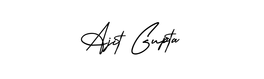 Ajit Gupta stylish signature style. Best Handwritten Sign (AmerikaSignatureDemo-Regular) for my name. Handwritten Signature Collection Ideas for my name Ajit Gupta. Ajit Gupta signature style 3 images and pictures png