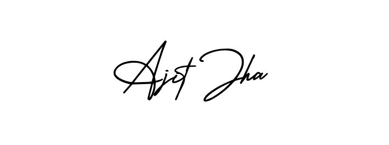 Make a beautiful signature design for name Ajit Jha. With this signature (AmerikaSignatureDemo-Regular) style, you can create a handwritten signature for free. Ajit Jha signature style 3 images and pictures png