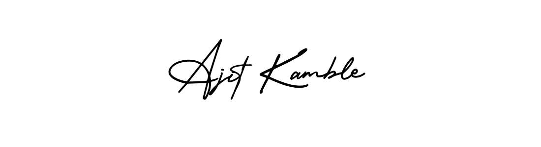 Make a beautiful signature design for name Ajit Kamble. With this signature (AmerikaSignatureDemo-Regular) style, you can create a handwritten signature for free. Ajit Kamble signature style 3 images and pictures png