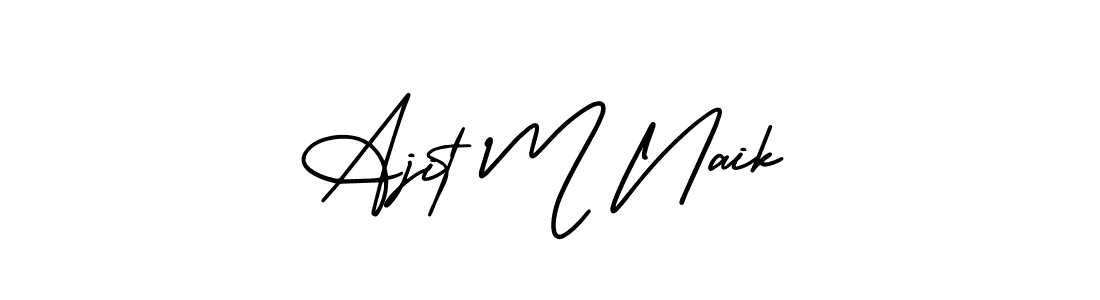 Design your own signature with our free online signature maker. With this signature software, you can create a handwritten (AmerikaSignatureDemo-Regular) signature for name Ajit M Naik. Ajit M Naik signature style 3 images and pictures png