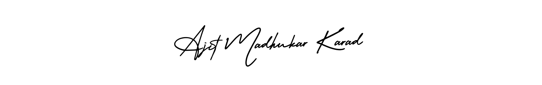 How to make Ajit Madhukar Karad name signature. Use AmerikaSignatureDemo-Regular style for creating short signs online. This is the latest handwritten sign. Ajit Madhukar Karad signature style 3 images and pictures png