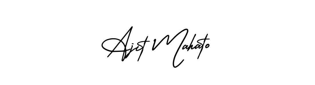 AmerikaSignatureDemo-Regular is a professional signature style that is perfect for those who want to add a touch of class to their signature. It is also a great choice for those who want to make their signature more unique. Get Ajit Mahato name to fancy signature for free. Ajit Mahato signature style 3 images and pictures png