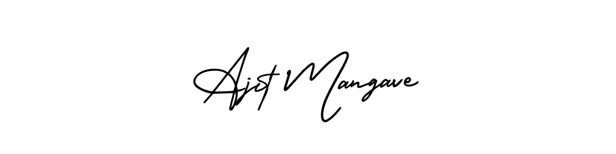 AmerikaSignatureDemo-Regular is a professional signature style that is perfect for those who want to add a touch of class to their signature. It is also a great choice for those who want to make their signature more unique. Get Ajit Mangave name to fancy signature for free. Ajit Mangave signature style 3 images and pictures png