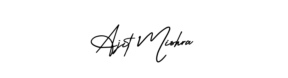 How to make Ajit Mishra name signature. Use AmerikaSignatureDemo-Regular style for creating short signs online. This is the latest handwritten sign. Ajit Mishra signature style 3 images and pictures png