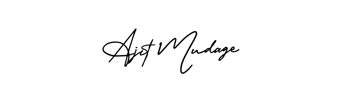 Make a beautiful signature design for name Ajit Mudage. With this signature (AmerikaSignatureDemo-Regular) style, you can create a handwritten signature for free. Ajit Mudage signature style 3 images and pictures png