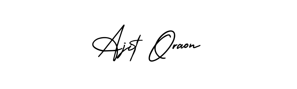 How to make Ajit Oraon signature? AmerikaSignatureDemo-Regular is a professional autograph style. Create handwritten signature for Ajit Oraon name. Ajit Oraon signature style 3 images and pictures png