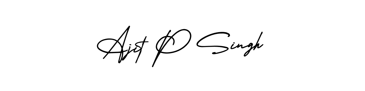 Design your own signature with our free online signature maker. With this signature software, you can create a handwritten (AmerikaSignatureDemo-Regular) signature for name Ajit P Singh. Ajit P Singh signature style 3 images and pictures png