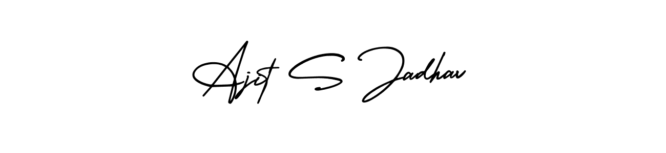 AmerikaSignatureDemo-Regular is a professional signature style that is perfect for those who want to add a touch of class to their signature. It is also a great choice for those who want to make their signature more unique. Get Ajit S Jadhav name to fancy signature for free. Ajit S Jadhav signature style 3 images and pictures png