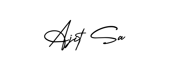 if you are searching for the best signature style for your name Ajit Sa. so please give up your signature search. here we have designed multiple signature styles  using AmerikaSignatureDemo-Regular. Ajit Sa signature style 3 images and pictures png